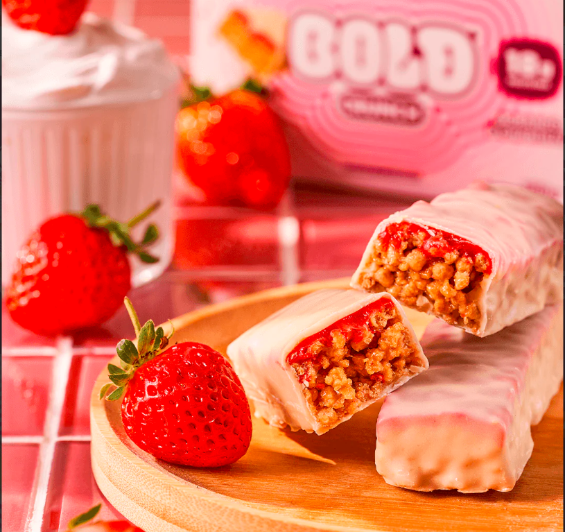 Barra de Proteína BOLD Crunch Morango e Chantilly Caixa 12un Proteína Cremosa